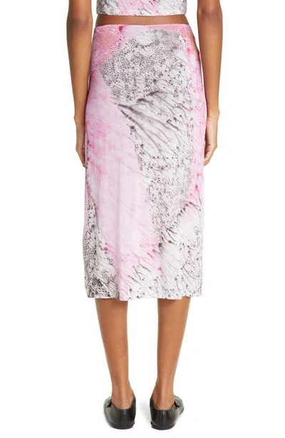 Shop Paloma Wool Sheer Midi Skirt In Fuchsia