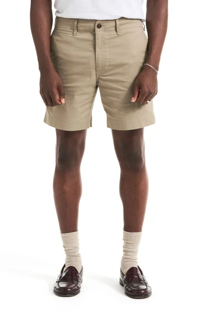 Shop Buck Mason Carry-on Cotton Stretch Twill Shorts In Light Sage