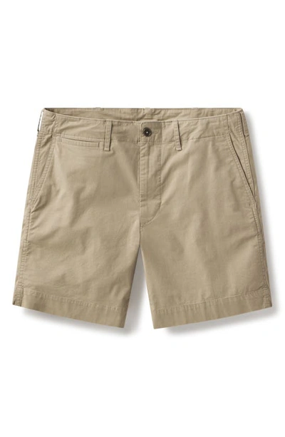 Shop Buck Mason Carry-on Cotton Stretch Twill Shorts In Light Sage
