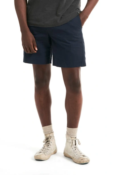 Shop Buck Mason Carry-on Cotton Stretch Twill Shorts In Mariner Navy