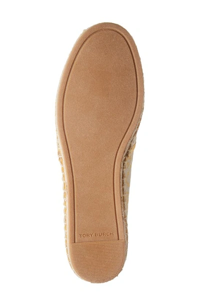 Shop Tory Burch T Monogram Espadrille Flat In Goldfinch/ Aged Camello