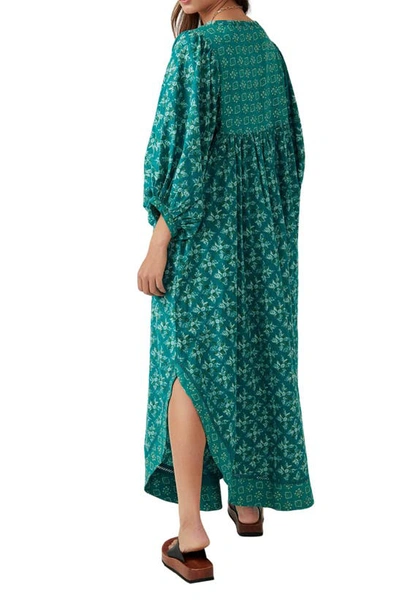 Shop Free People Hazy Maisy Floral Maxi Dress In Forest Combo