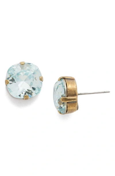 Shop Sorrelli Aisha Crystal Stud Earrings In Light Aqua