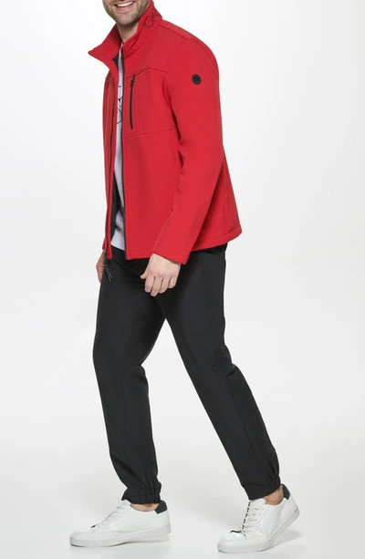 Calvin Klein Softshell Jacket In Deep Red