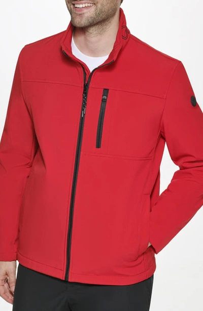 Calvin Klein Softshell Jacket In Deep Red
