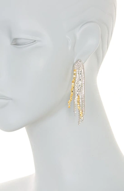 Shop Ayounik Beaded Tassel Earrings In Silver/ Gold