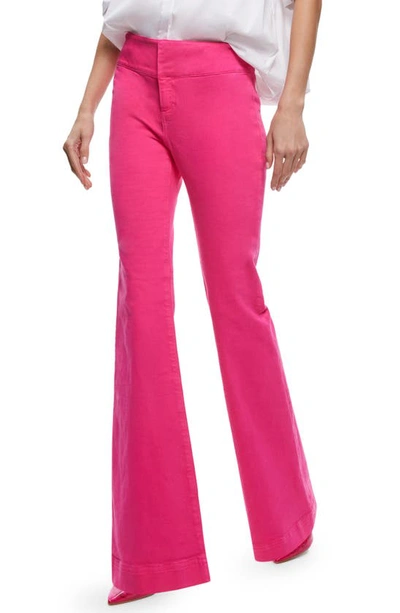 Shop Alice And Olivia Olivia Wide Leg Jeans In Candy