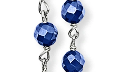 Lagos Caviar Icon Ultramarine Ceramic Bead Dual Layer Toggle Necklace In Marine