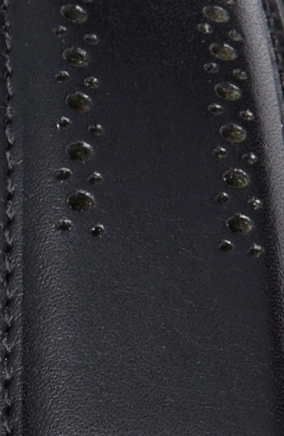 Allen Edmonds Manistee Brogued Leather Belt In Black