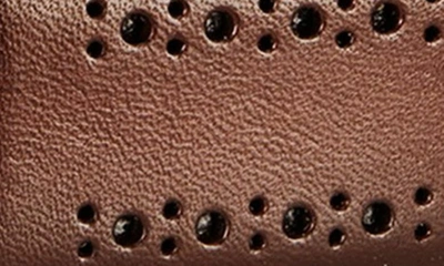 Shop Allen Edmonds Manistee Brogued Leather Belt In Dark Chili