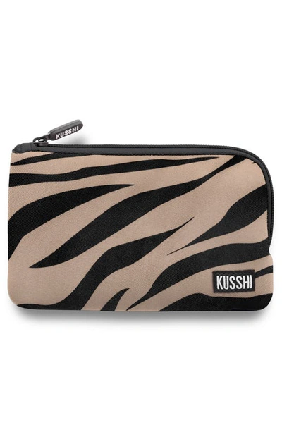 Shop Kusshi On The Go Pouch Set In Zebra Beige