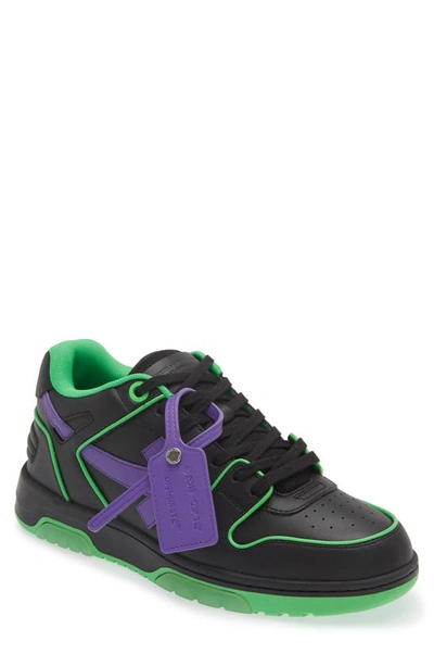 Shop Off-white Out Of Office Outline Sneaker In Green Fluo Purple