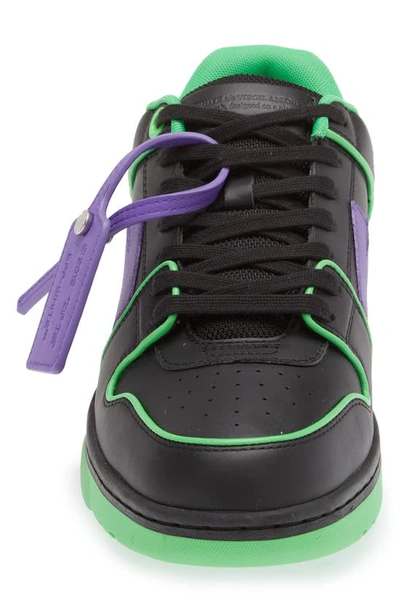 Shop Off-white Out Of Office Outline Sneaker In Green Fluo Purple