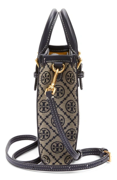 Tory Burch T Monogram Jacquard Mini Tote Bag In Tory Navy