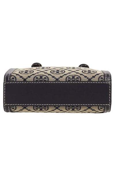 Tory Burch T Monogram Jacquard Mini Tote Bag In Tory Navy