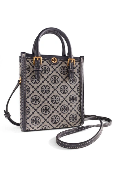 Tory Burch T Monogram Jacquard Mini Tote Bag In Tory Navy