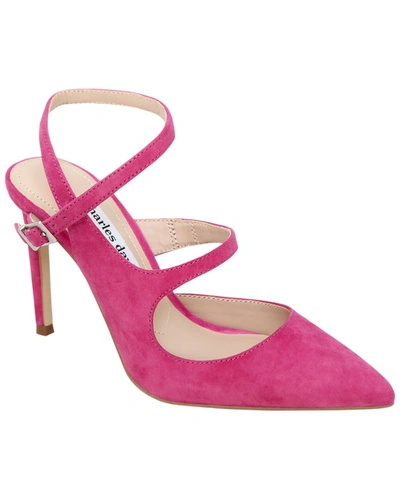 Shop Charles David Ronni Suede Pump In Pink