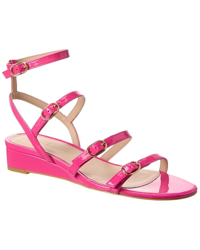 Shop Stuart Weitzman Grecian Patent Sandal In Pink