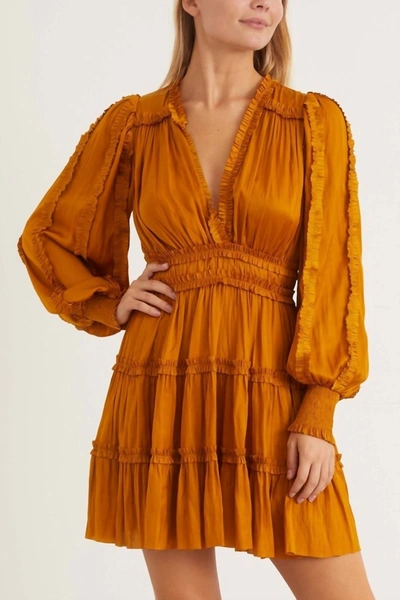 Shop Ulla Johnson Amara Dress In Goldenrod In Orange