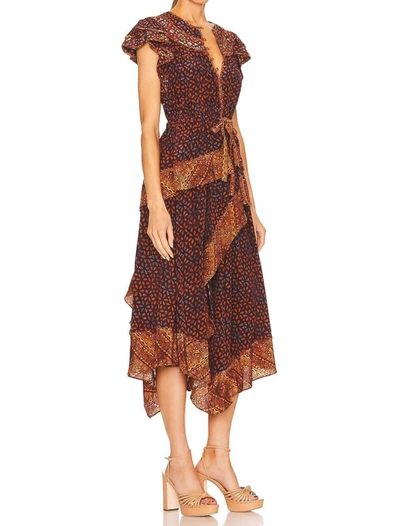 Shop Ulla Johnson Netra Maxi Dress In Agate In Brown