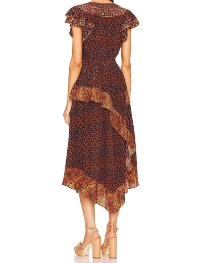 Shop Ulla Johnson Netra Maxi Dress In Agate In Brown