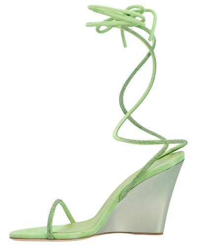 Shop Paris Texas Willow Leather Sandal In Green