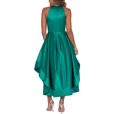 Shop Betsy & Adam Womens Satin Hi-low Halter Dress In Multi