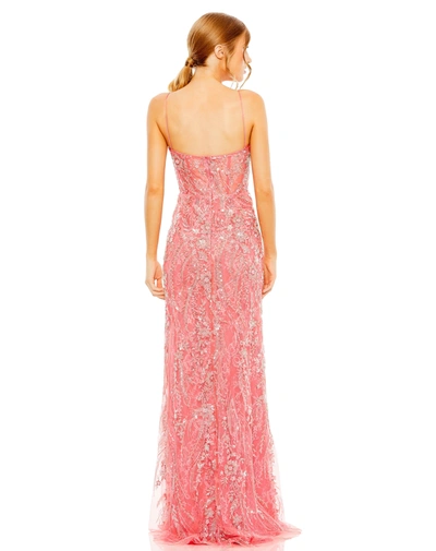 Shop Mac Duggal Sweetheart Sleeveless Embellished Gown In Coral