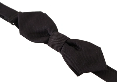 Shop Dolce & Gabbana Black 100% Silk Adjustable Neck Papillon Men's Tie