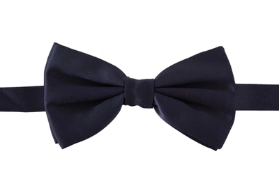 Shop Dolce & Gabbana Blue Mens 100% Silk Adjustable Neck Papillon Men's Tie