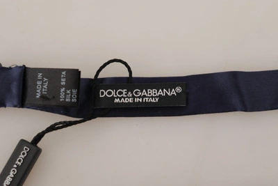 Shop Dolce & Gabbana Blue Mens 100% Silk Adjustable Neck Papillon Men's Tie