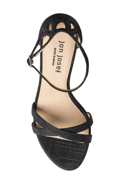 Shop Jon Josef Kimmy Ankle Strap Sandal In Black Glitter