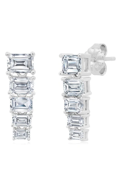 Shop Crislu Opulent Cubic Zirconia Drop Earrings In Platinum