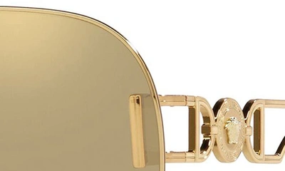 Shop Versace 63mm Butterfly Sunglasses In Gold