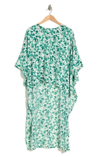 Patrizia Luca Women's Print High Low Tunic Top In Green Print