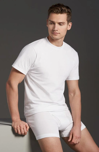 Shop Nordstrom Men's Shop Nordstrom Regular Fit 4-pack Supima® Cotton T-shirts In White