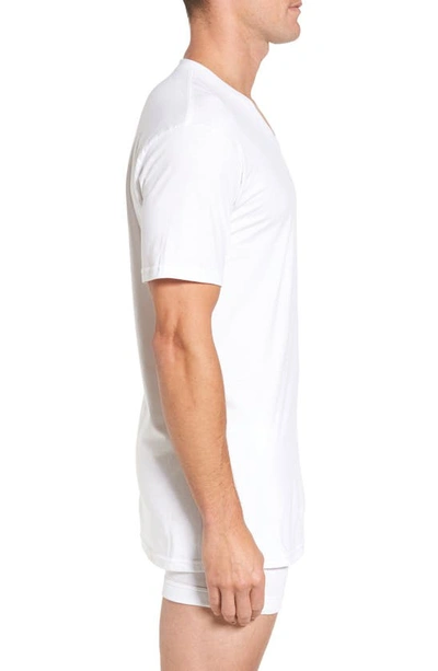 Shop Nordstrom Men's Shop 4-pack Regular Fit Supima® Cotton V-neck T-shirts In White