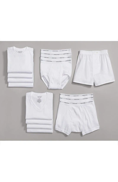 Nordstrom Men's Shop Nordstrom 4-pack Regular Fit Supima® Cotton V-neck T-shirts In White