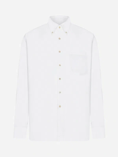 Shop D4.0 Oxford Cotton Shirt In White
