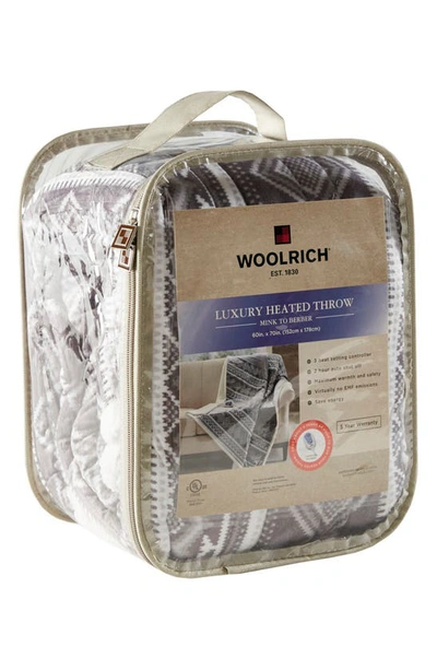 Shop Jla Home Woolrich Anderson Oversized Heated Throw In Grey