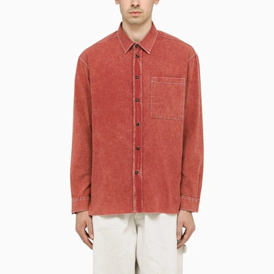 Shop President's | Rust Denim Shirt In Red
