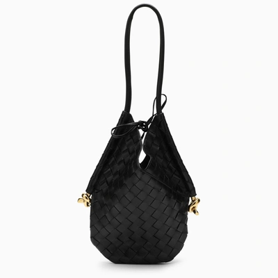 Shop Bottega Veneta | Black Small Shoulder Bag In Intrecciato