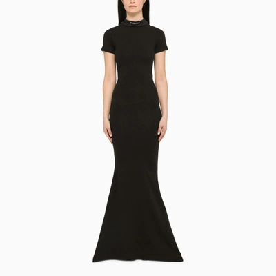 Shop Balenciaga | Black Washed-out Maxi T-shirt Dress