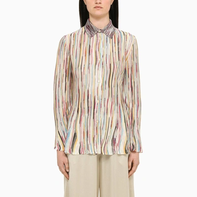 Shop Missoni Multicoloured Knitted Shirt In Multicolor