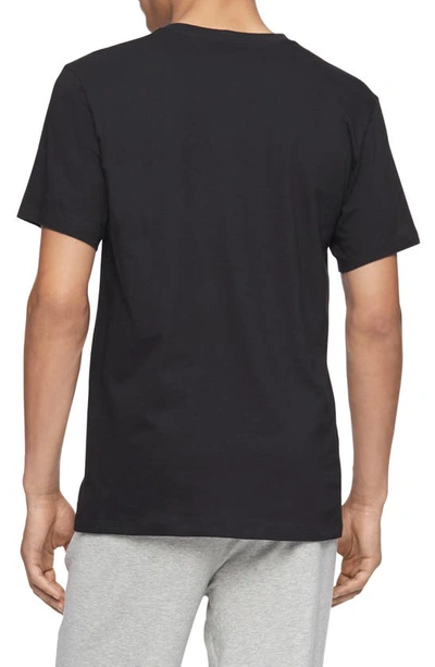 Shop Calvin Klein 3-pack Cotton V-neck T-shirt In Black