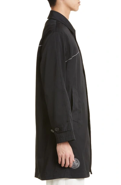Shop Undercover Dark Side Of The Moon Gabardine Coat In Black