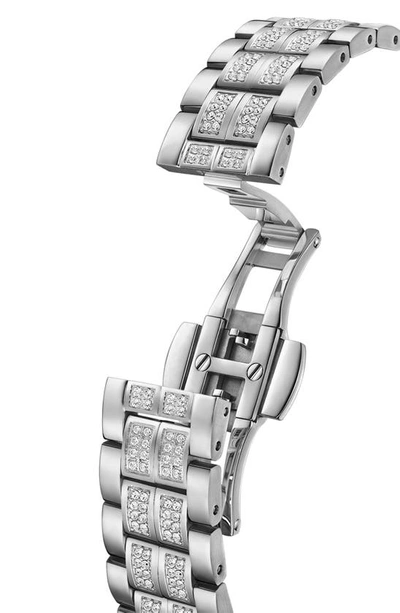 Jbw Mink Petite Lab Created Diamond Bracelet Watch, 23mm X 8mm In Silver/ Silver
