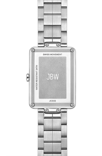Jbw Mink Petite Lab Created Diamond Bracelet Watch, 23mm X 8mm In Silver/ Silver