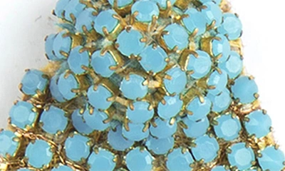 Deepa Gurnani Shyna Crystal Drop Earrings In Turquoise