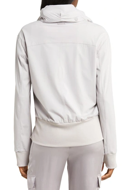 Blanc Noir Yolo Contrast Stitch Jog Jacket In Raindrops